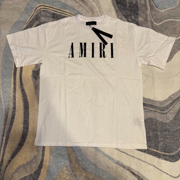 Amiri Spellout Logo White Tee Mens Size Medium or Large - Picture 1 of 4